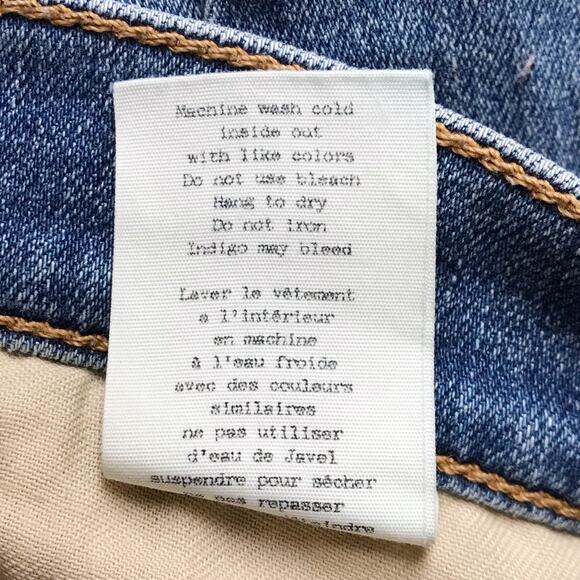 Rag & Bone Distressed Skinny Jeans Midland Raw Frayed Hem Destroyed Denim 30 - Picture 14 of 16